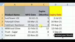Edate Function in Excel | Complete use of EDATE in Excel in Hindi