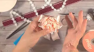 DIY delicate school roses made of organza