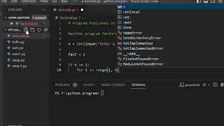 Factorial of a Number  Python  program ❤️