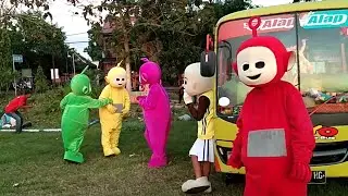 BANYAK BADUT TELETUBBIES TINKY WINKY DIPSY LAA LAA PO UPIN IPIN BUS TAYO DI LAPANGAN - TEPUNG KANJI
