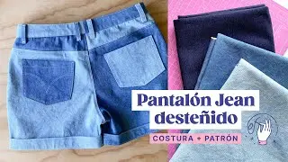 Pantalón de Jean con denim desteñido | TUTORIAL DE COSTURA + PATRÓN GRATIS | Patka Studio