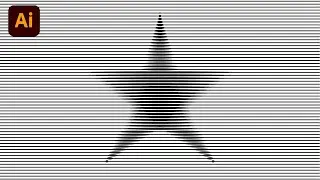 How To Draw Halftone Lines Hologram Effect with Adobe Illustrator Tutorial | Ahoo
