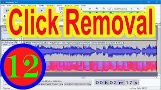 How To Audacity Click Removal Noise Background Urdu Hindi / Audio Background Noise Remove
