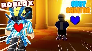 FIGHTING SANS IN ROBLOX OBBY CREATOR!!