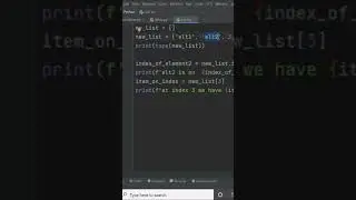 PYTHON LIST GET VALUE ON AN INDEX, PYTHON LIST GET INDEX BY VALUE