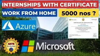 Microsoft free internship with certificate online | Internships 2025 | Work From Home Internships