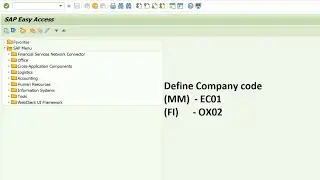 Video2  || How to create company code in SAP MM