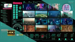 Futuristic CCTV Monitor HUD Screen Animation | Emotion Graphics | 2023