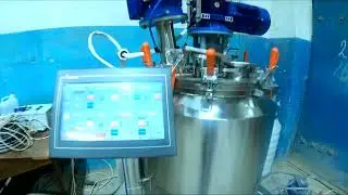 Vacuum reactor 75l with anchor stirrer and homogenizer