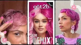 Pink Temporary Hair Dye | Got2b color remix | pink curls