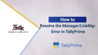 How to Resolve the Manager/LinkMgr Error in TallyPrime | TallyHelp