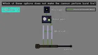 people playground : Which of these options does not make the cannon perform burst fire?