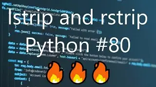 #80 lstrip and rstrip - Python Tips & Tricks | 