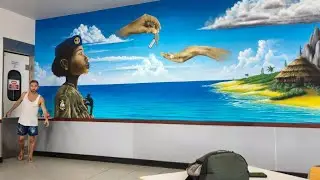 Mural Painting for the Army - Spray Paint Art - by Antonipaints