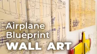 Canvas +  Mod Podge + RC airplane plans = awesome wall art