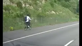 Cyclist on the M40