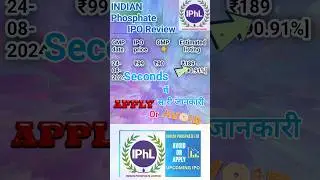 Indian Phosphate ipo Review - SME IPO | Indian Phosphate ipo | GMP | #ipo , #gmp