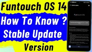 Funtouch OS 14 Stable Update ! - How To Know Stable Version ? | Android 14
