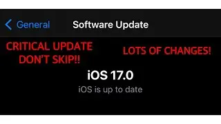 How To Install Software Update iOS 17.0