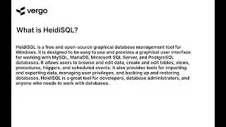 HeidiSQL: A Quick Overview