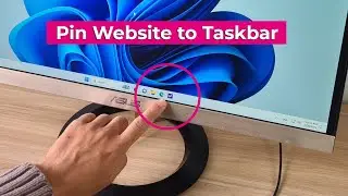 How to add Website Shortcut to Taskbar