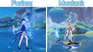 Mualani VS Furina Running On Water Side By Side