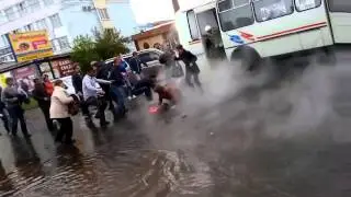 В Красноярске автобус залило кипятком