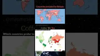 #215 Map facts - Countries invaded by Britain - Countries which drink Coffee vs Tea #shorts #maps