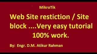 How to configure website restriction in Mikrotik