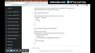 How to Write and Run JS Code with ChatGPT and LateNode.com