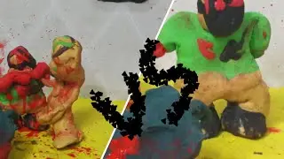 Big face VS CK Fight! claymation by claykiller