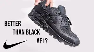 Air Max 90 Triple Black Suede Review