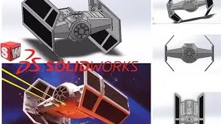 Solidworks tutorial | How To Model a Star Wars Spaceship - Tie Fighter in SolidWorks  Part 1