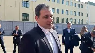 Бронштейн Илья Михайлович, министр образования МО, на открытии производственного комплекса