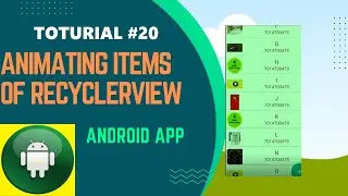 How to Animate RecyclerView Items in Android? - Android Studio Tutorial