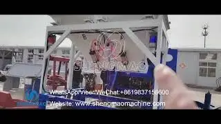 Concrete mixer pump with small mobile aggregate batching machine!
