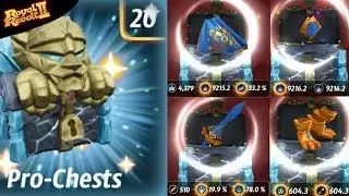 ROYAL REVOLT 2 - 20 PRO CHESTS OPENED! (unique pro items!)
