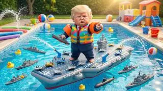 Toddler Trump Runs the Iran War From Preschool (Putin Picks Him Up)