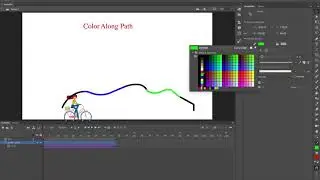 Adobe Animate: 'Color along path' using motion guide