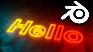 Как создать неоновый текст в Блендере | Blender 3d