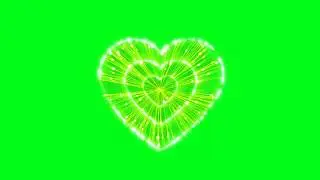 Yellow heart crackers green screen effect | No Copyright | King Effects