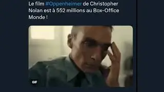 Le film #Oppenheimer de Christopher Nolan est à 552 millions au Box-Office Monde !