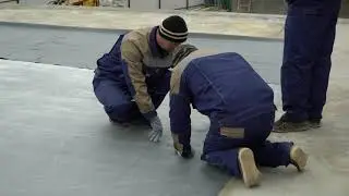 Монтаж вертикальных кровельных воронок.