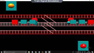 Train signal Computer graphics mini Project using OpenGL