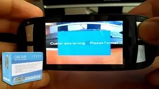 G1W Dash Cam "Custer Size Wrong Please Format" Error Message Fix