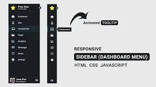 Responsive Sidebar Menu Using HTML CSS & JavaScript | Dashboard Menu