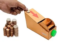 Very Easy❗I Made a Coin Bank Using Cardboard