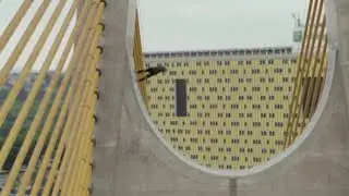 A Professional skateboarder went for a ride on a bridge in Brazil - Compilation 1