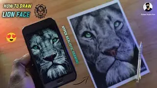 How To Draw Lion Face ||Realistic drawing || Step By Step || #lion #drawing #kishanguptaarts