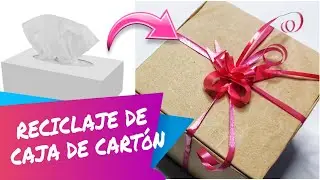 Como hacer caja de regalo de cartón Manualidades Idea reciclaje ♻️🎁